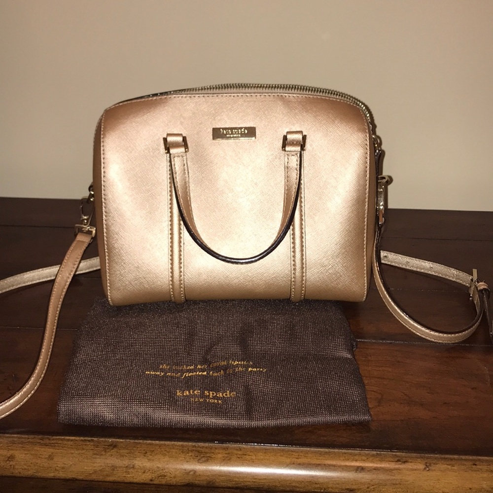 Kate Spade Cassie Satchel in a rose gold